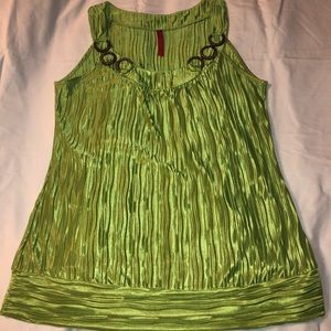 Green dress tank top.